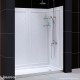 SlimLine 32 - 60 in. x 30 - 36 in. Single Threshold Shower Base Center Drain and QWALL-5 Shower Backwall Kit
