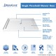 SlimLine 32 - 60 in. x 30 - 36 in. Single Threshold Shower Base Center Drain and QWALL-5 Shower Backwall Kit