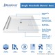SlimLine 32 - 60 in. x 30 - 36 in. Single Threshold Shower Base Center Drain and QWALL-5 Shower Backwall Kit