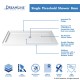 SlimLine 32 - 60 in. x 30 - 36 in. Single Threshold Shower Base Center Drain and QWALL-5 Shower Backwall Kit
