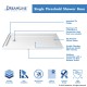 SlimLine 32 - 60 in. x 30 - 36 in. Single Threshold Shower Base Center Drain and QWALL-5 Shower Backwall Kit