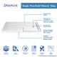 SlimLine 32 - 60 in. x 30 - 36 in. Single Threshold Shower Base Center Drain and QWALL-5 Shower Backwall Kit