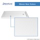 SlimLine 32 - 60 in. x 30 - 36 in. Single Threshold Shower Base Center Drain and QWALL-5 Shower Backwall Kit