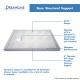 SlimLine 32 - 60 in. x 30 - 36 in. Single Threshold Shower Base Center Drain and QWALL-5 Shower Backwall Kit