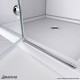 Aqua Fold Bi-Fold Tub Door with Return Panel
