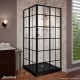 French Corner Sliding Shower Enclosure and Base