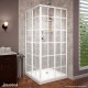 French Corner Sliding Shower Enclosure and Base