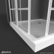 French Corner Sliding Shower Enclosure and Base