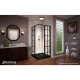 French Corner Sliding Shower Enclosure and Base