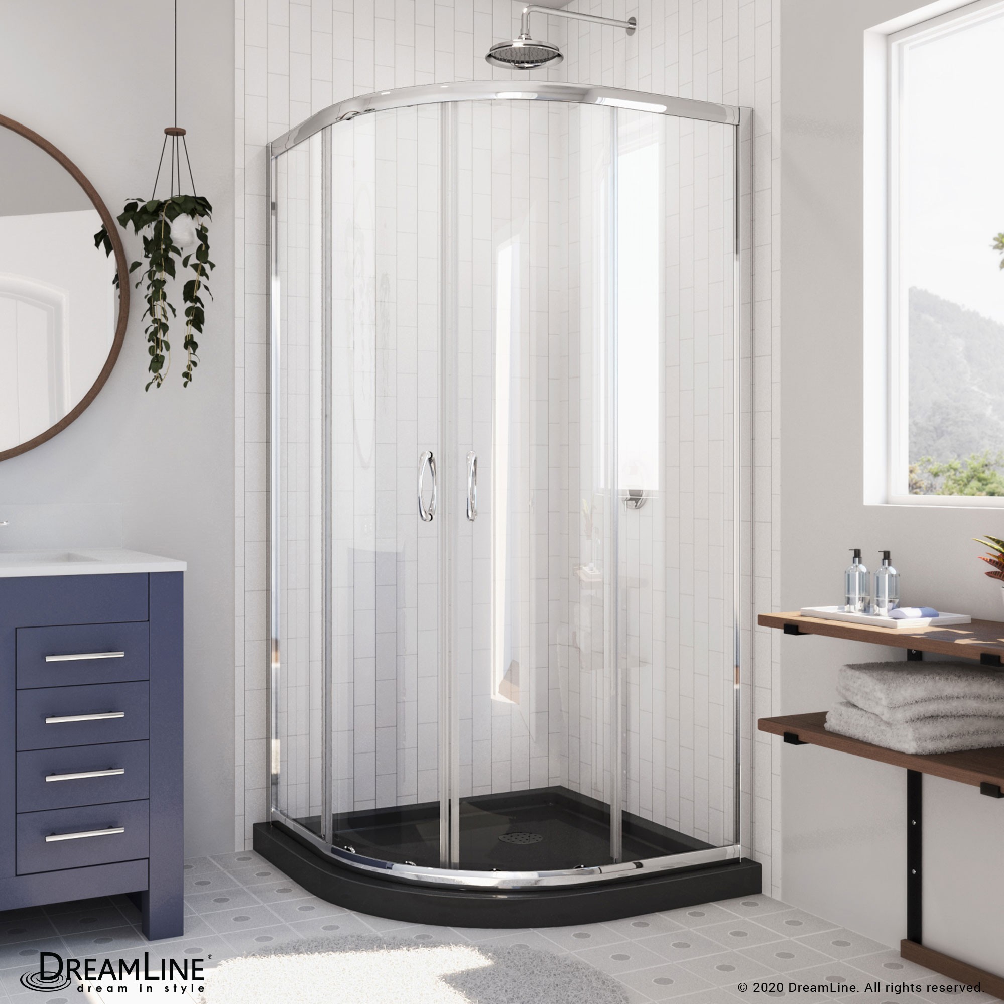 Prime Sliding Shower Enclosure Black Base Kit Lowes