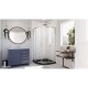 Prime Sliding Shower Enclosure & Black Base Kit