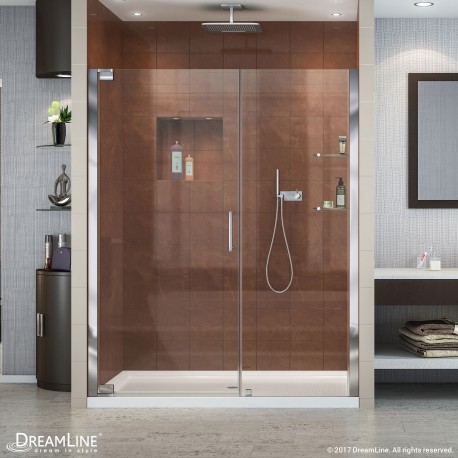 Elegance 49 1/4 - 61 3/4 x 72 Frameless Pivot Shower Door