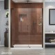 Elegance 49 1/4 - 61 3/4 x 72 Frameless Pivot Shower Door