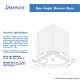 Prism Neo Angle Shower Enclosure & White Base Kit
