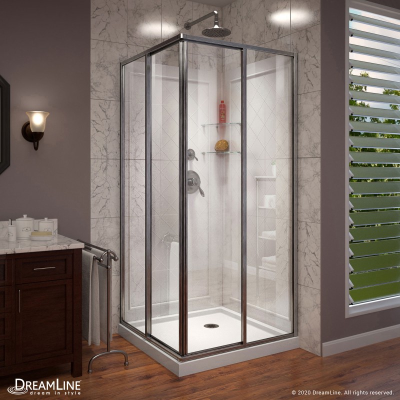 Cornerview Shower Enclosure Base and Backwall Kit Lowes