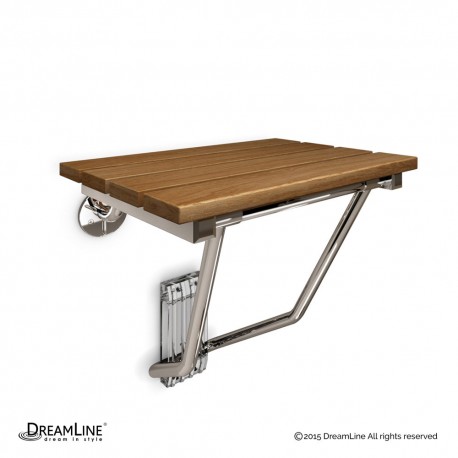DreamLine Natural Teak Wood Folding Shower Seat Lowes
